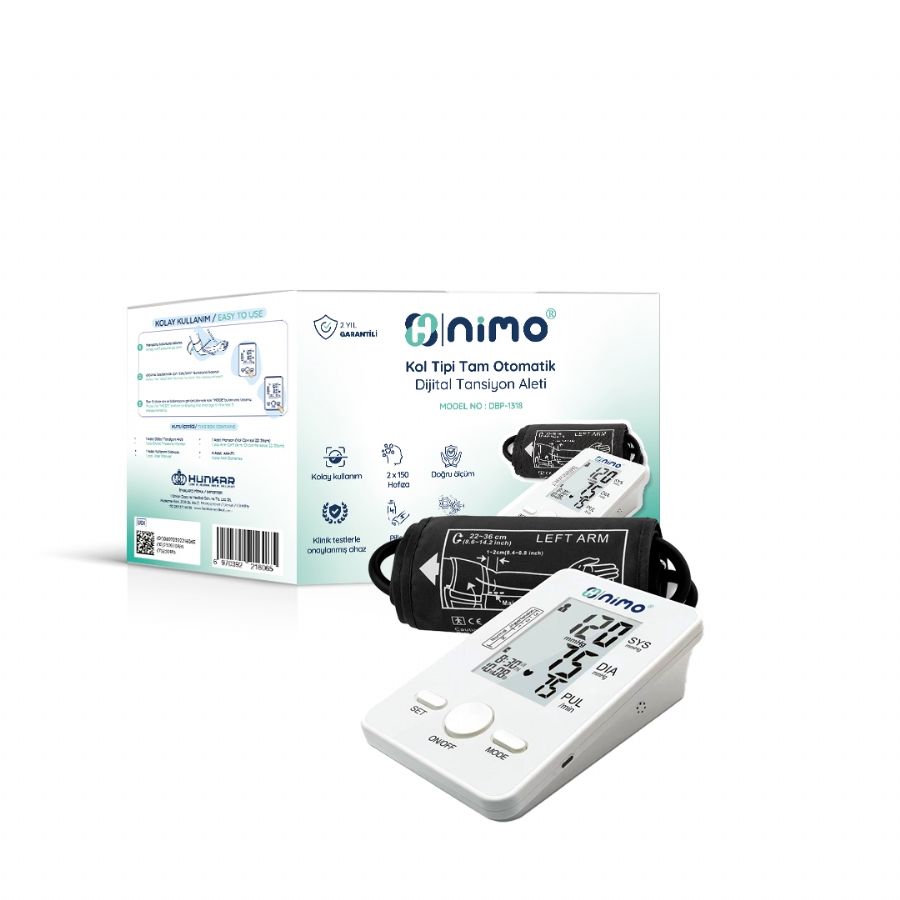 TANSİYON ALETİ DİJİTAL KOLDAN ÖLÇER NİMO (DBP-1318)