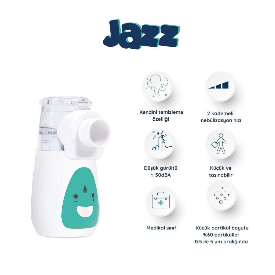 Jazz Taşınabilir Mesh Nebülizatör Ultrasonik