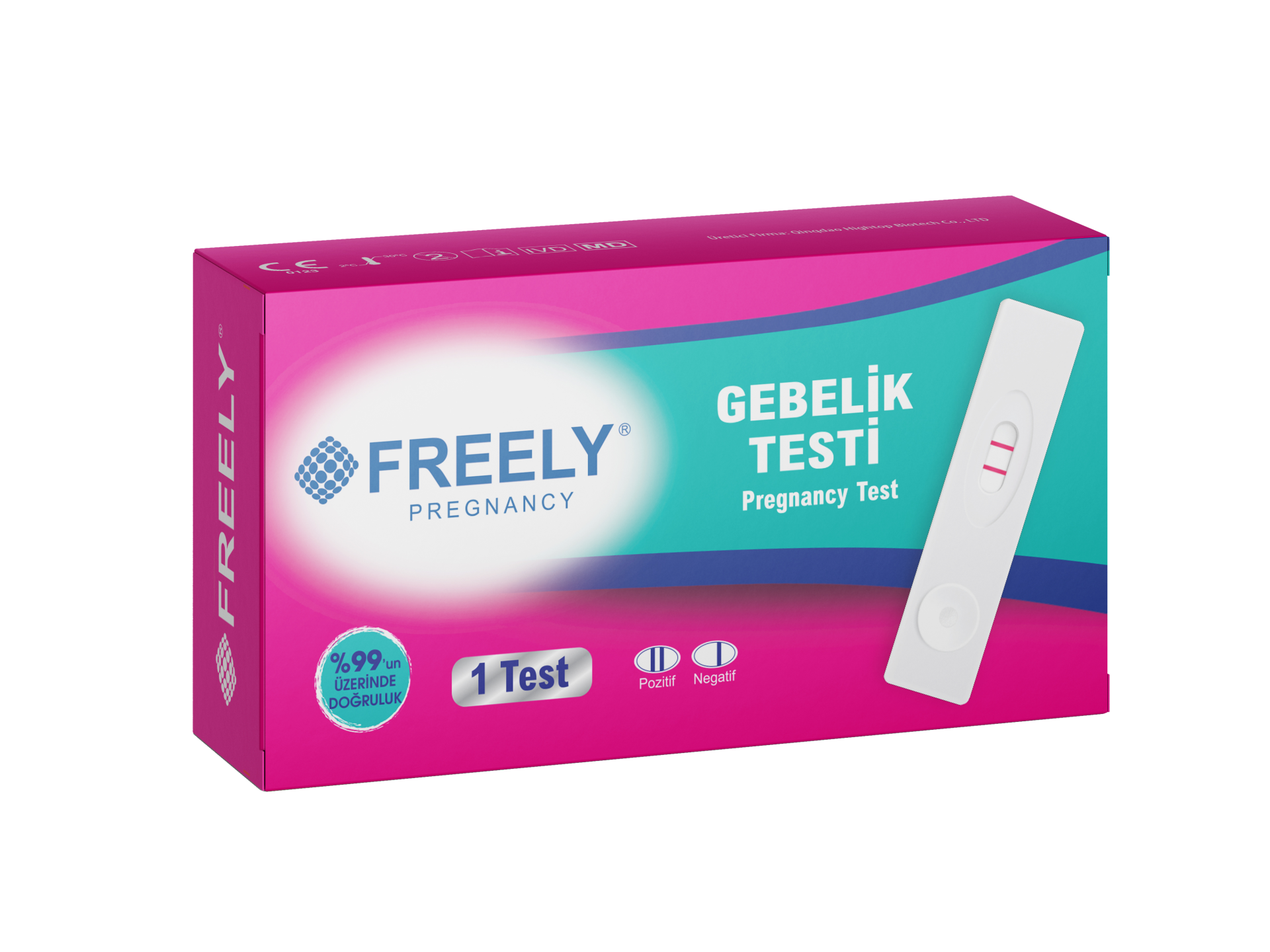 Freely Kart Tipi Gebelik Testi Hızlı (Kaset Tipi)