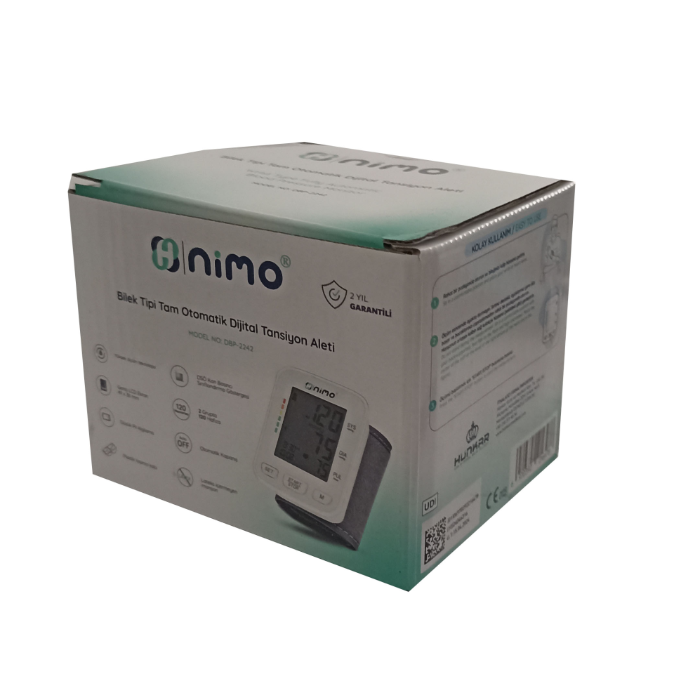 TANSİYON ALETİ BİLEKTEN ÖLÇER DİGİTAL NİMO (DBP-2242 BEYAZ)