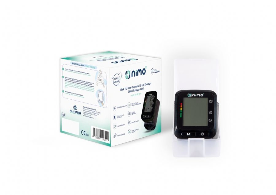TANSİYON ALETİ KONUŞAN BİLEKTEN ÖLÇER NİMO (DBP-2253 SİYAH)