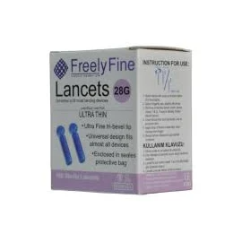 LANSET (LANCETS - KAN ALMA İĞNESİ) KALIN FREELY FİNE 28 G 100 LÜ