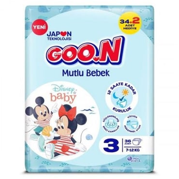 Goon Jumbo Bebek Bezi No:3 Medium 36'lı Paket