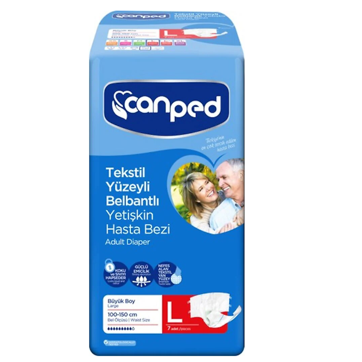 Canped Belbantlı Hasta Bezi L 7'li