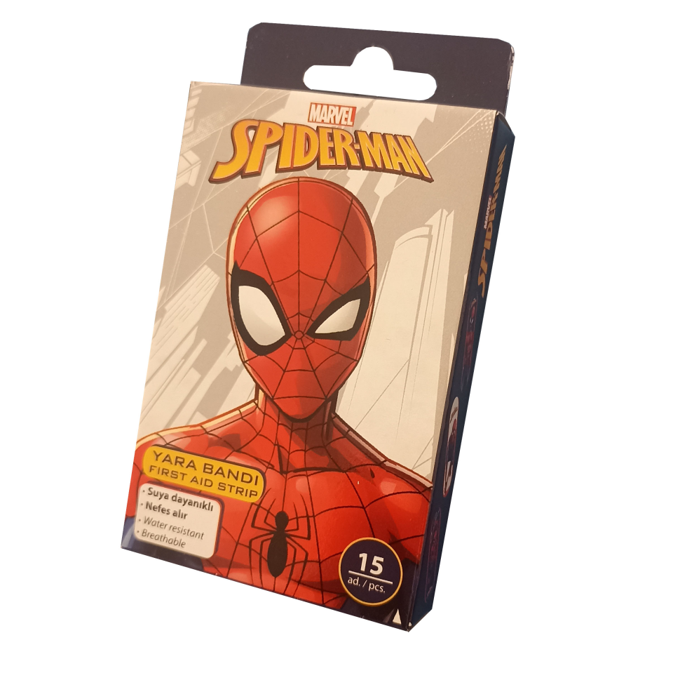DS Plus Spider-Man Çocuk Yara Bandı 15'li Paket