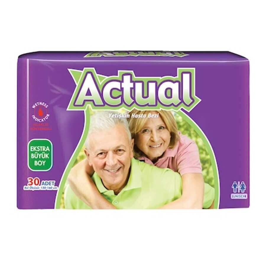 Actual Belbantlı Yetişkin Hasta Alt Bezi XL 30'lu Ekstra Büyük Boy