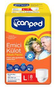 Canped Emici Külot Bez L Büyük Boy 8'li