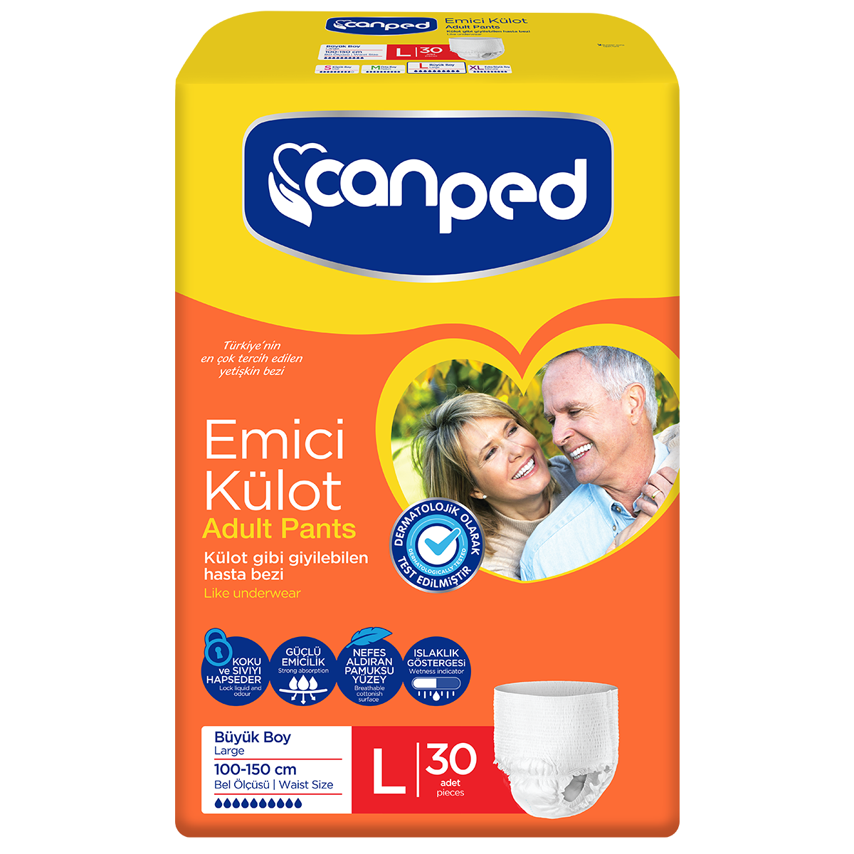 Canped Emici Külot Bez L Büyük Boy 30'lu