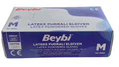 Beybi Pudralı Lateks Eldiven M Beden