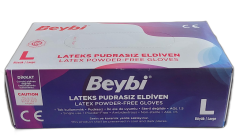 Beybi Pudrasız Lateks Eldiven L Beden