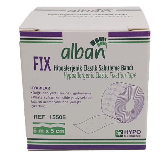 Alban Fix Elastik Sabitleme Bandı 5 m x 5 cm Fix Flaster