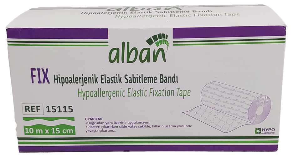 Alban Fix Elastik Sabitleme Bandı 10 m x 15 cm Fix Flaster