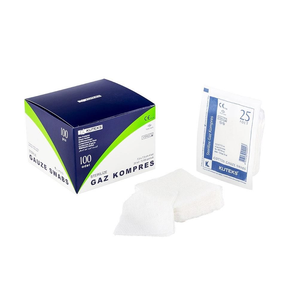 GAZ KOMPRES KUTEKS YEŞİL 100'LÜ(4X25)
