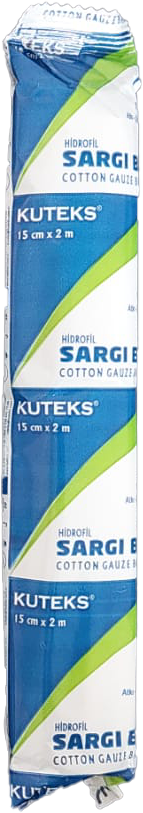 Kuteks Hidrofil Sargı Bezi 15 cm x 2 m Tekli