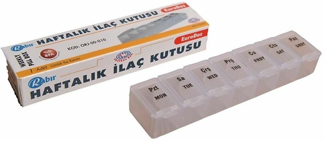 Rabır Haftalık İlaç Saklama Kutusu