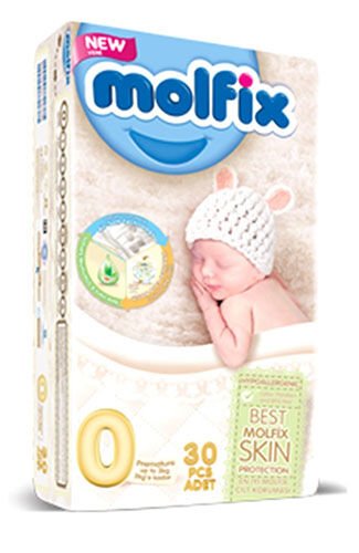 Molfix 0 Numara Bebek Bezi 30'lu Ekonomik Paket