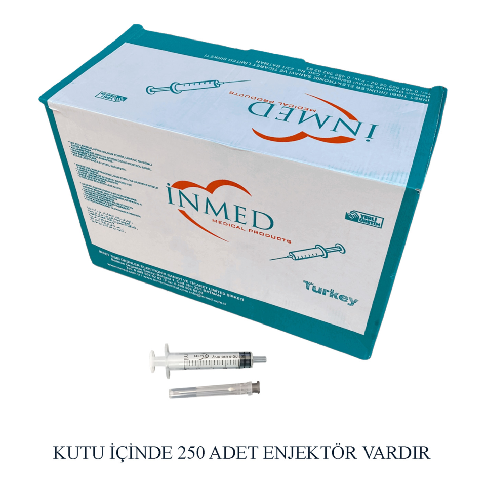 ENJEKTÖR 2 cc SİYAH İNMED 250Lİ
