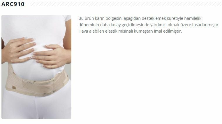Armor ARC-910 Hamile Çalışma Korsesi Gebelik Destek Kemeri