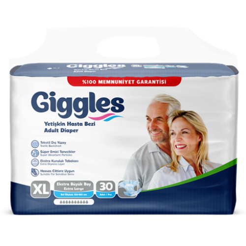 Giggles Yetişkin Hasta Bezi Ekstra Büyük Boy XL 30'lu Paket
