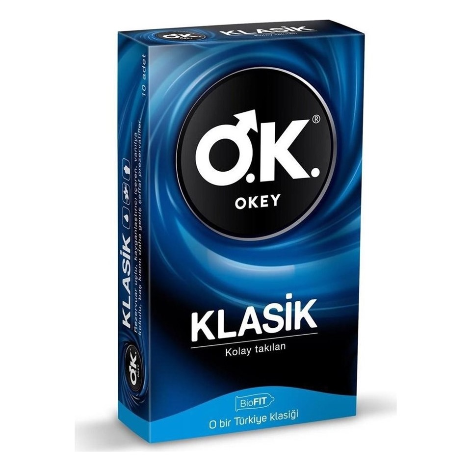 Okey Klasik 10'lu Prezervatif Vanilya Aromalı