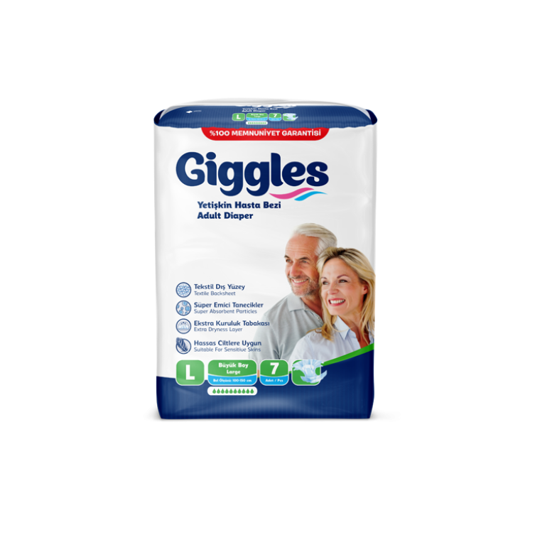 Giggles Yetişkin Hasta Bezi L Beden 7’li Paket