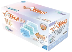 Atos Lastikli Mavi Meltblown Cerrahi Maske 50'li Kutu