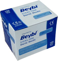 Beybi 22G Siyah Steril İğne Ucu 100'lü Kutu