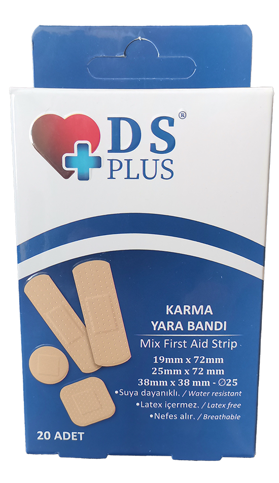 DS Plus Karma Yara Bandı 20'li Karışık Paket