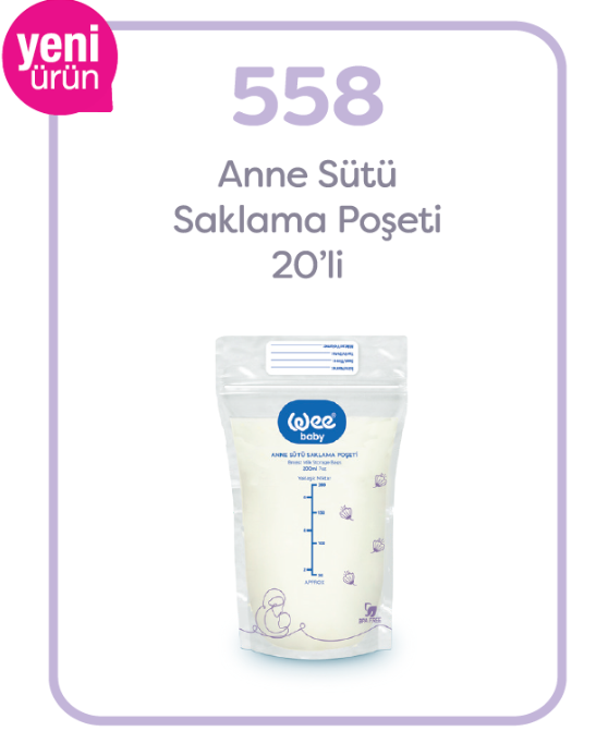 Wee Baby Anne Sütü Saklama Poşeti 20'li 200 ml