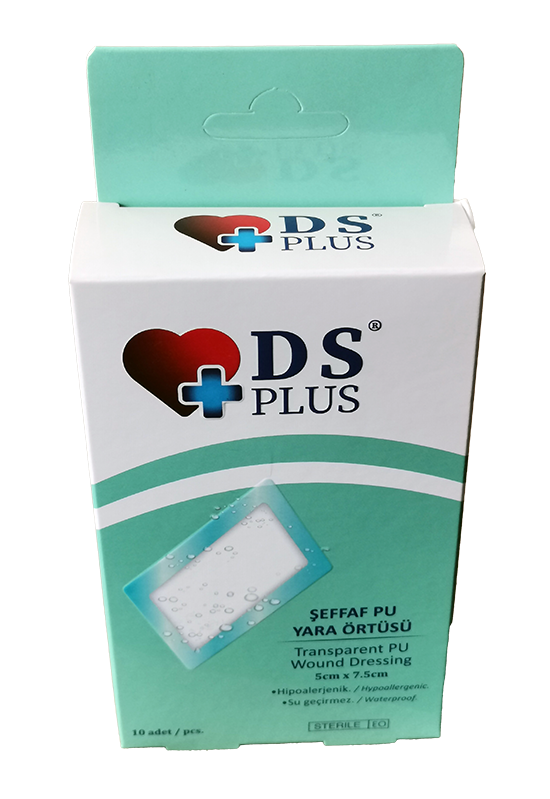 STERİL ŞEFFAF YARA PEDİ 5CM X 7.5CM 10LU DS PLUS