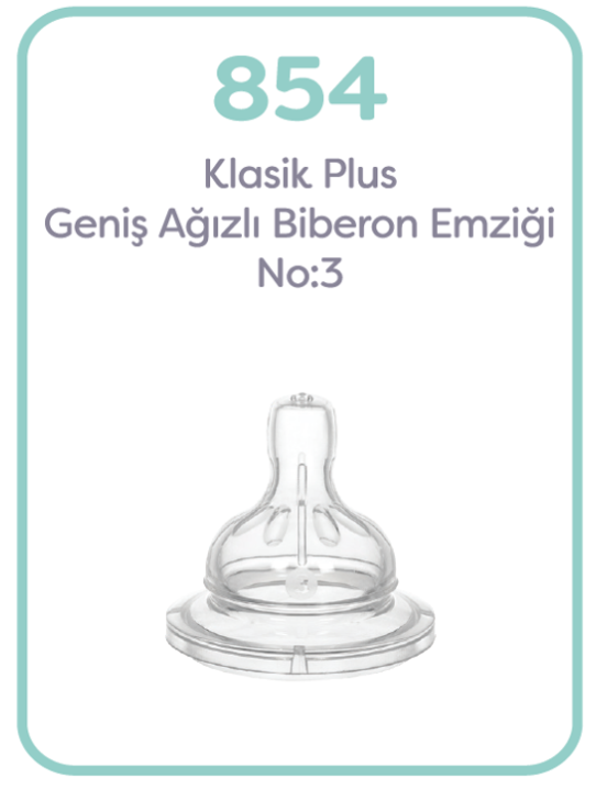 Wee Baby Silikon Biberon Emziği No:3 Geniş Ağız 18+ Ay
