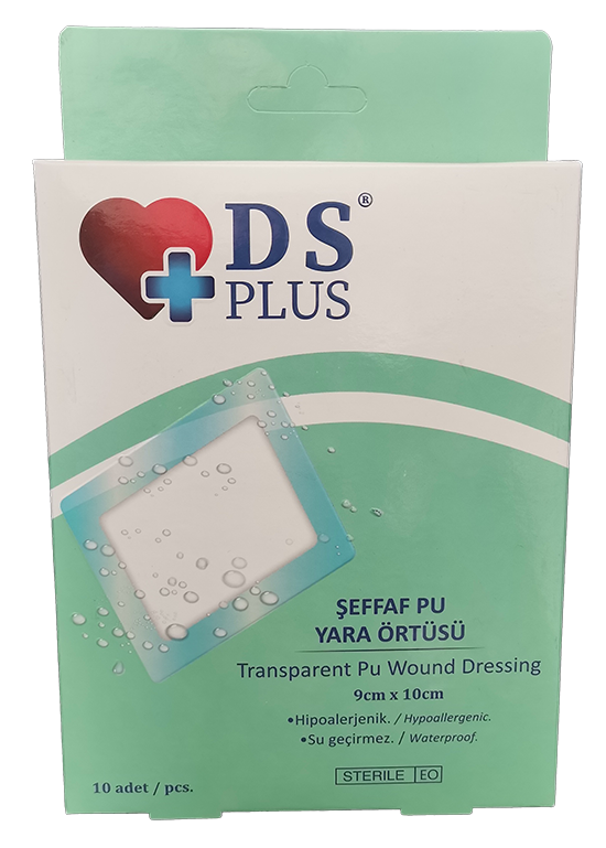 STERİL ŞEFFAF YARA PEDİ 9CM X 10CM 10LU DS PLUS