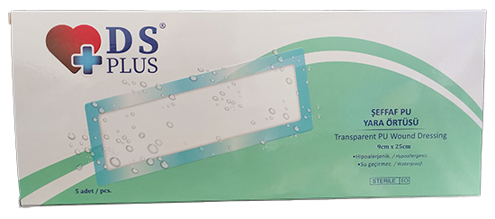 STERİL ŞEFFAF YARA PEDİ 9CM X 25CM 5Lİ DS PLUS