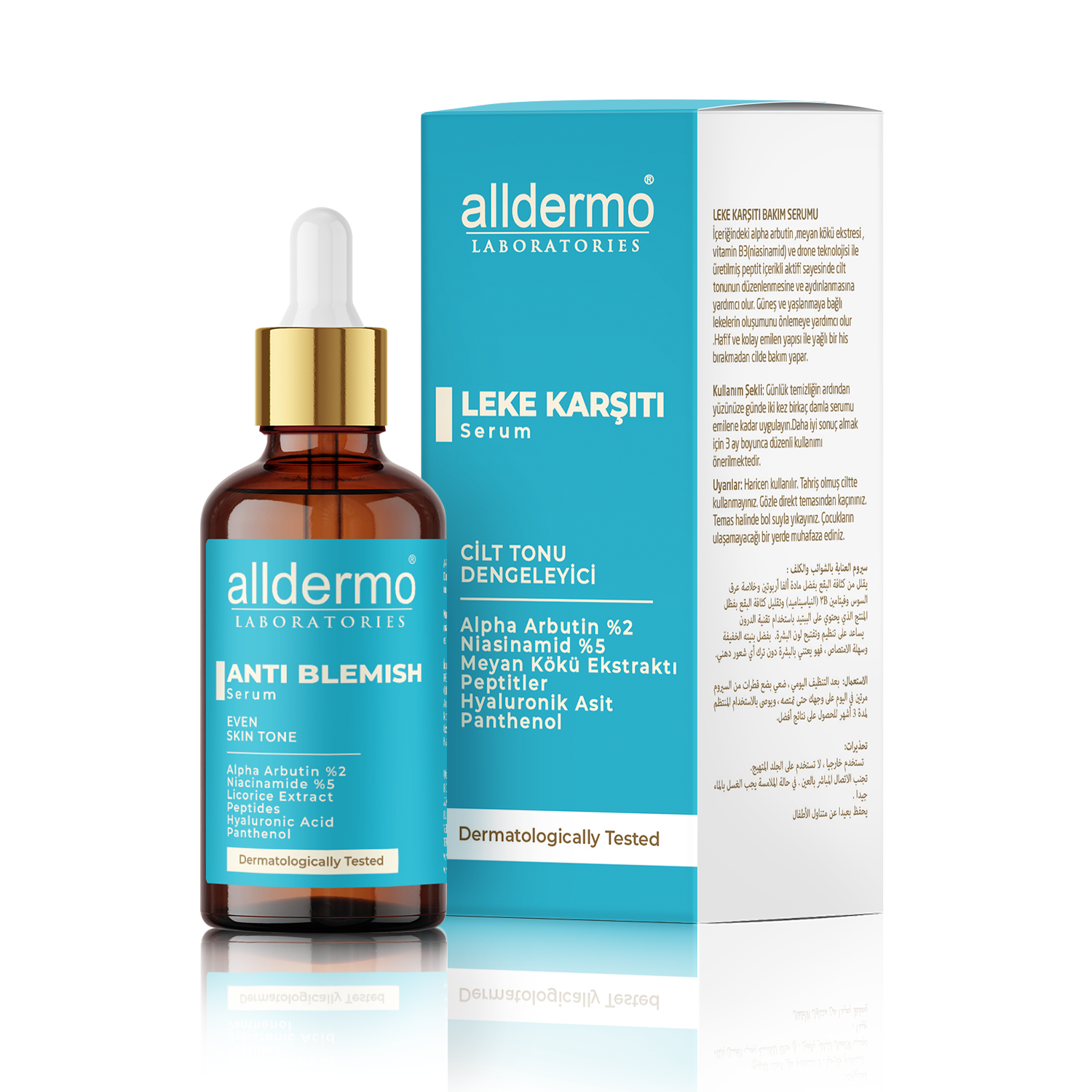 ALLDERMO LEKE KARŞITI CİLT TONU DENGELEYİCİ CİLT SERUMU 30 ML