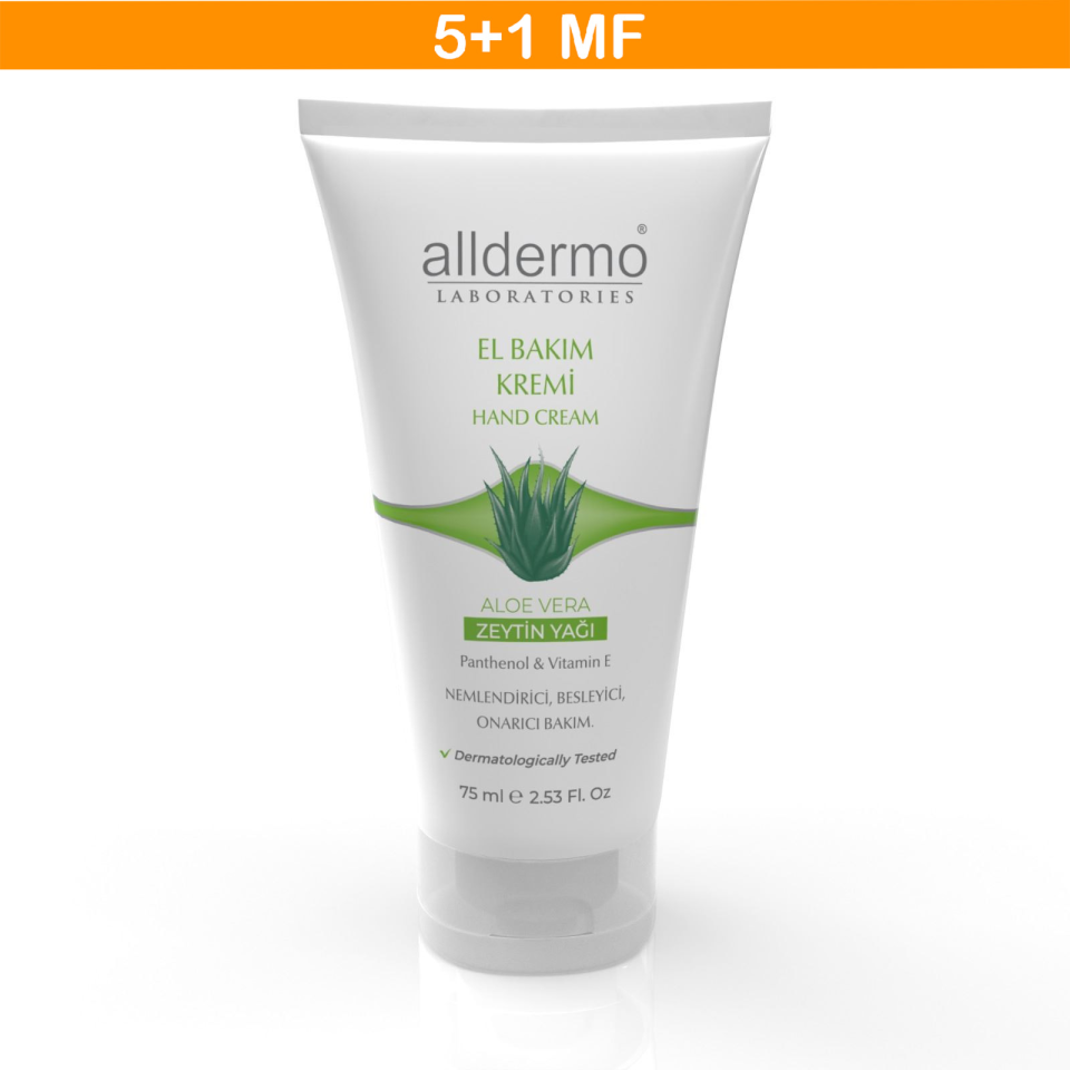 Alldermo Nemlendirici El Bakım Kremi Aloe Vera Zeytin Yağı 75 ml
