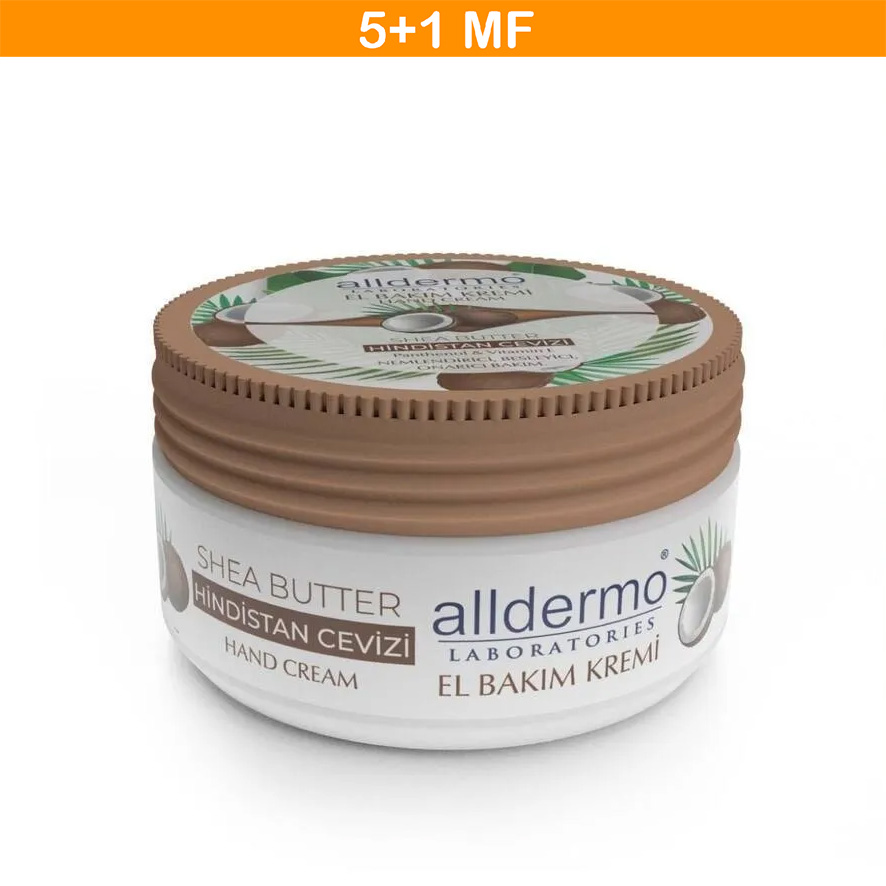 Alldermo Shea Butter Hindistan Cevizi El Kremi (Kavanoz) 150 ml