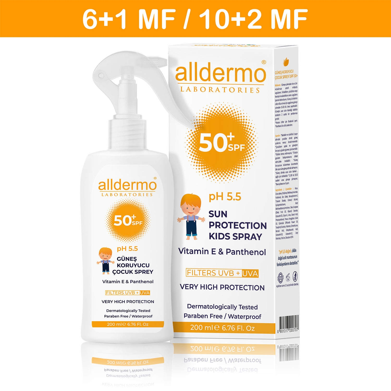 Alldermo SPF 50+ Çocuk Güneş Spreyi 200 ml