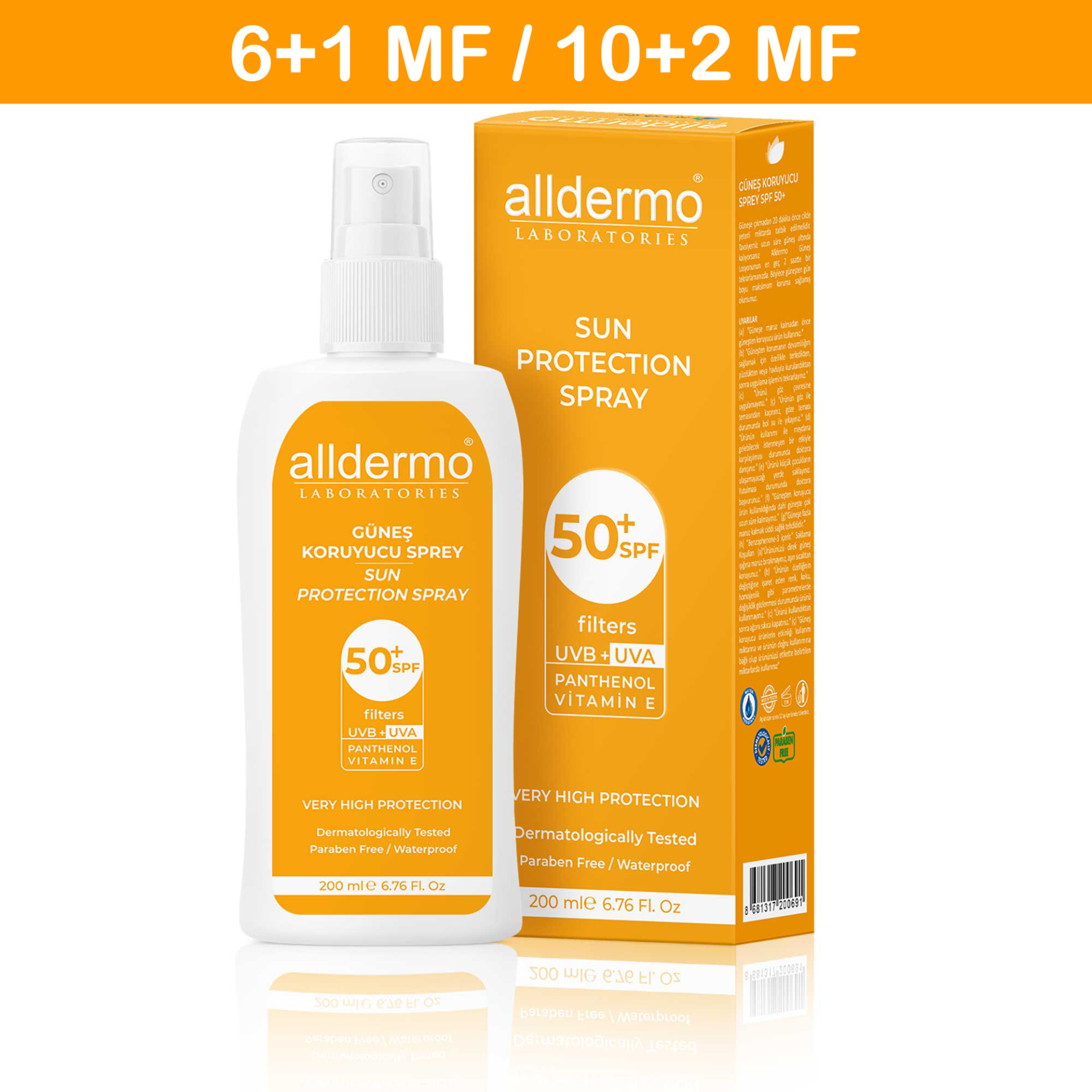 Alldermo SPF 50+ Güneş Spreyi 200 ml