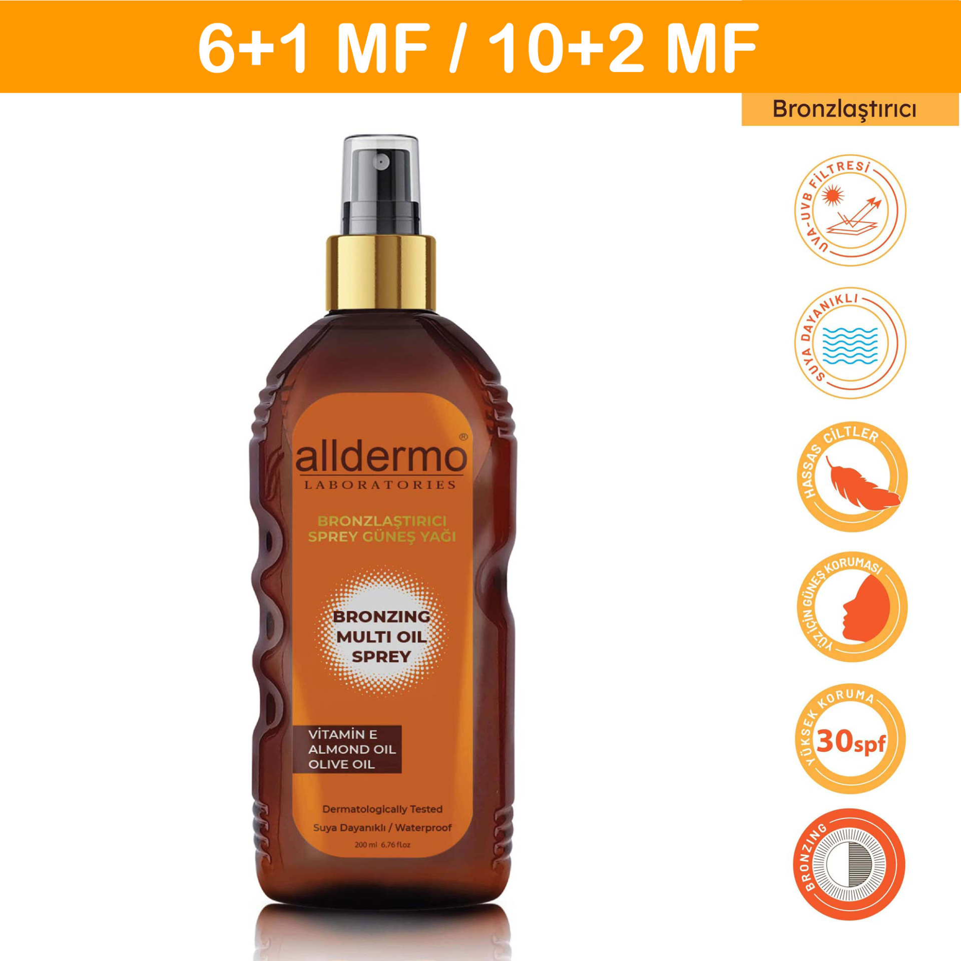 Alldermo Bronzlaştırıcı Yağ Sprey 200 ml