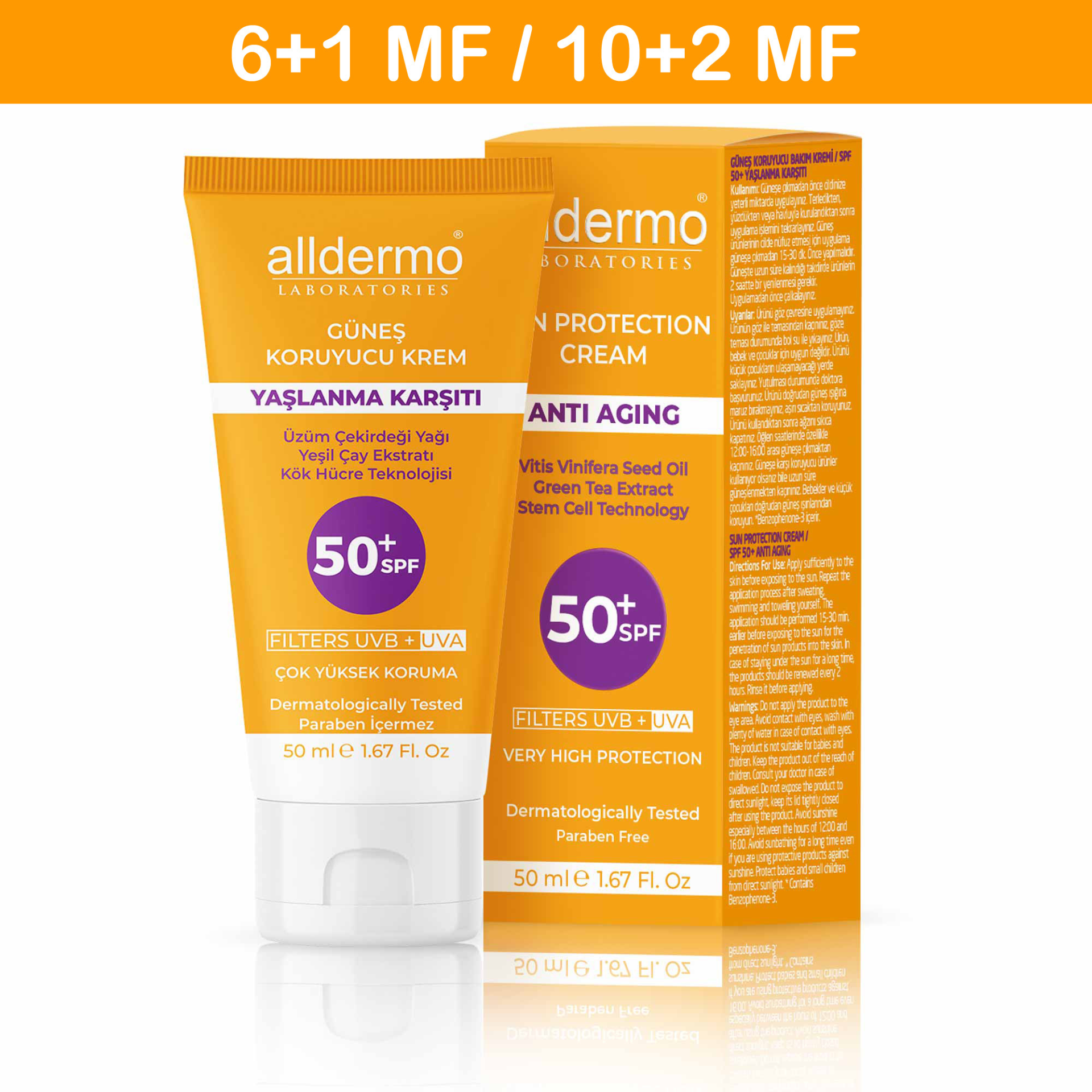 ALLDERMO SPF 50+ ANTİ AGİNG GÜNEŞ KREM 50 ML
