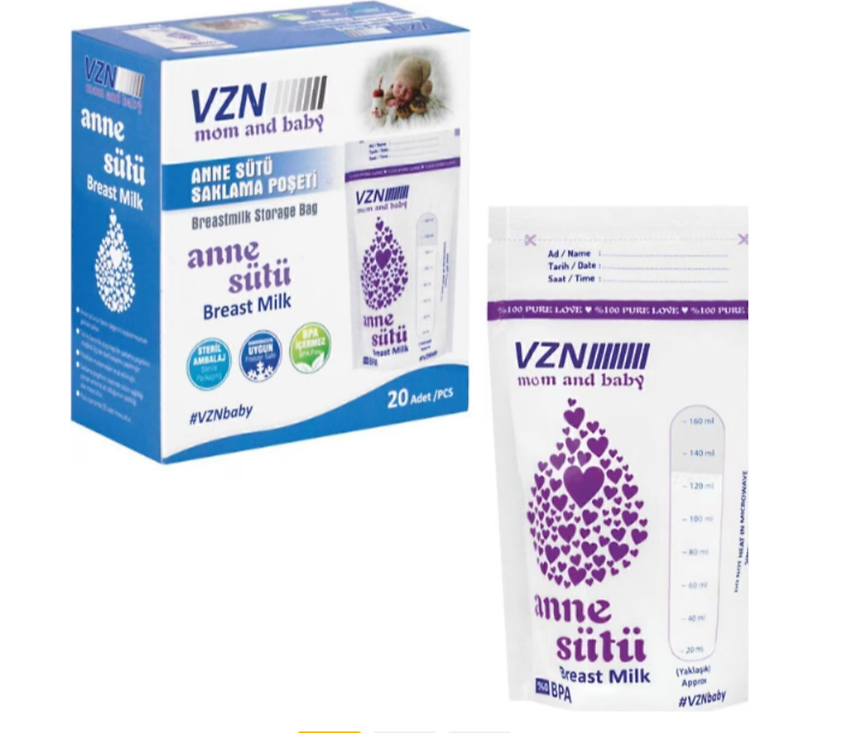 VZN Süt Saklama Poşeti 20’li