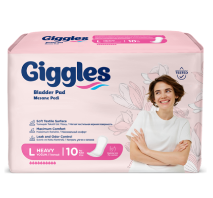 Giggles Kadın Mesane Pedi Large 10’lu