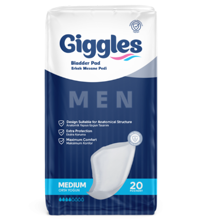 GİGGLES ERKEK MESANE PEDİ MEDİUM 20 Lİ
