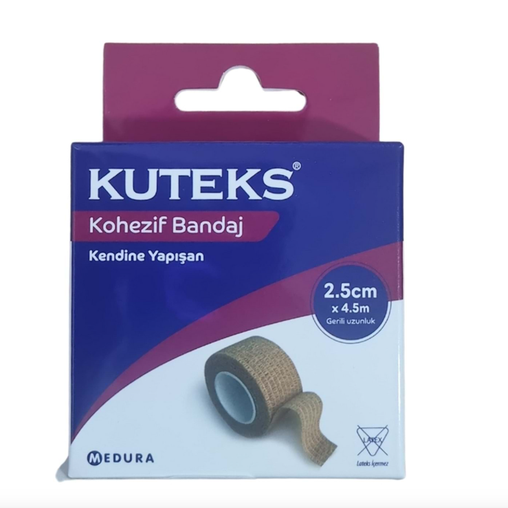 Kohezif Bandaj Kuteks Koban 2,5 cm x 4,5 m