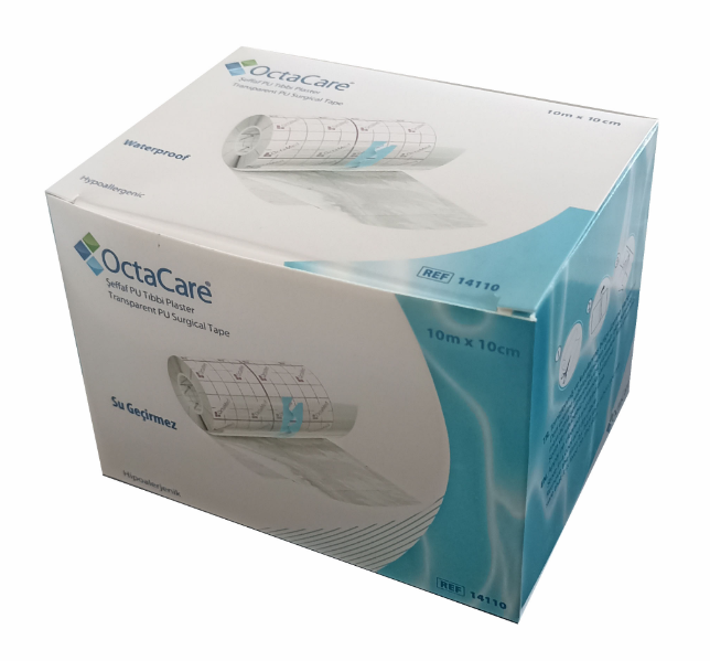 Su Geçirmez Flaster OctaCare Şeffaf P.U. 10 m x 10 cm