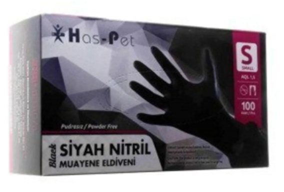 Nitril Eldiven Haspet Siyah Small