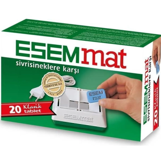 ESEMMAT SİVRİSİNEK KOVUCU MAT TABLET 20 Lİ