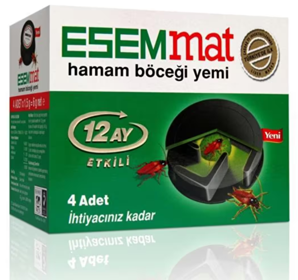 Esemmat Hamam Böceği Yemi 12 Ay Etkili 4’lü