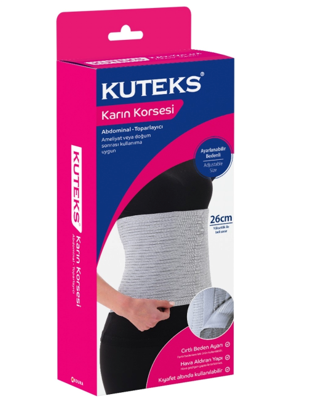 KORSE ABDOMİNAL (BATIN) STANDART 26 CM - KUTEKS