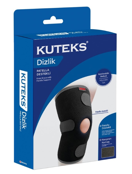 DİZLİK PATELLA DESTEKLİ BEDENSİZ NEOPREN - KUTEKS